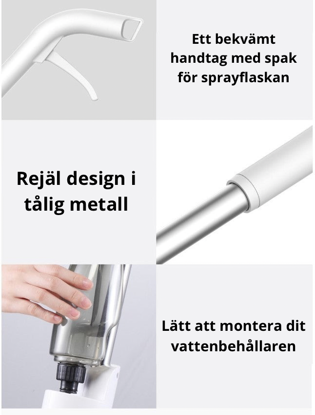 Städmopp med inbyggd sprayflaska